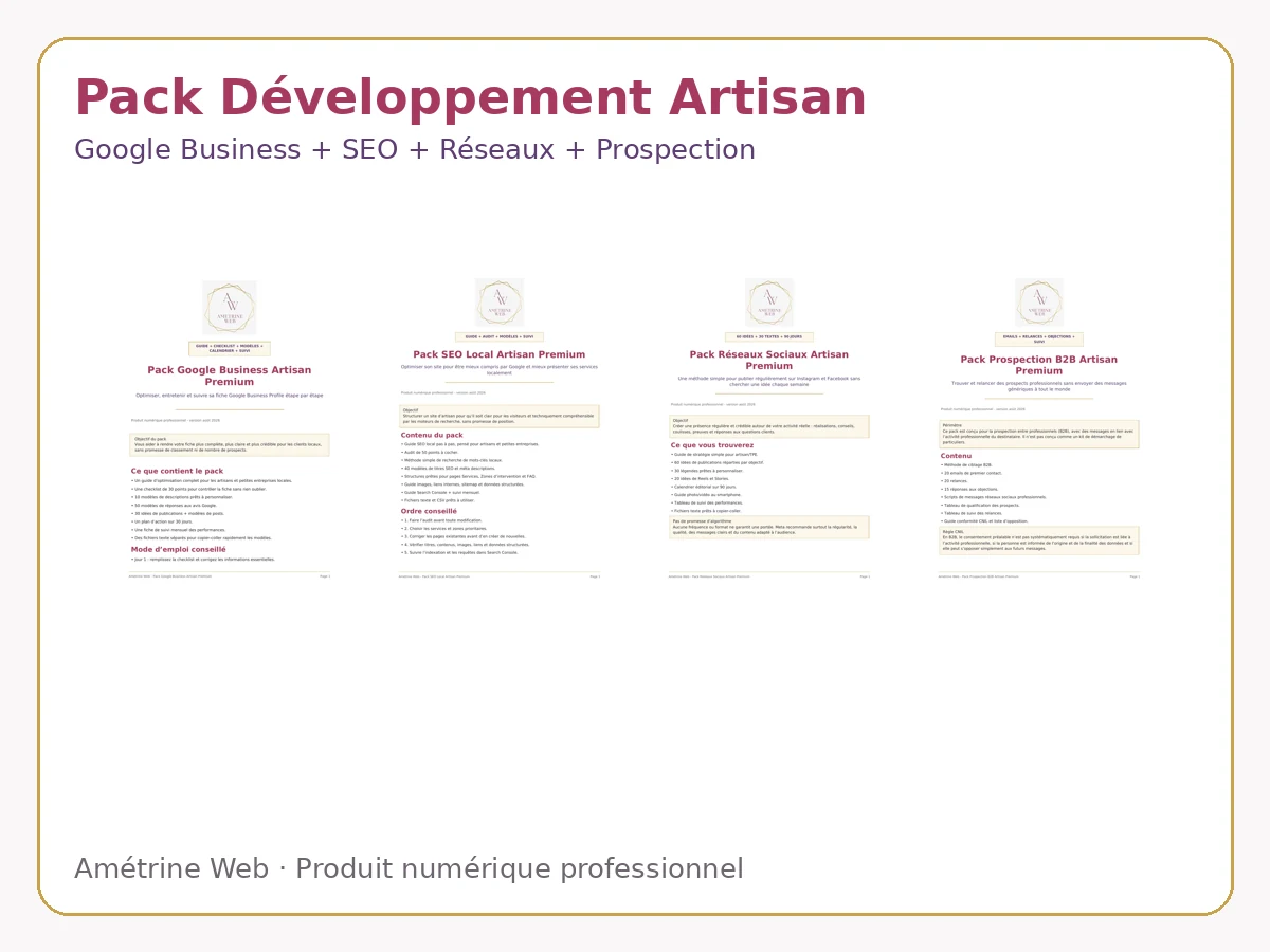 Développement Artisan