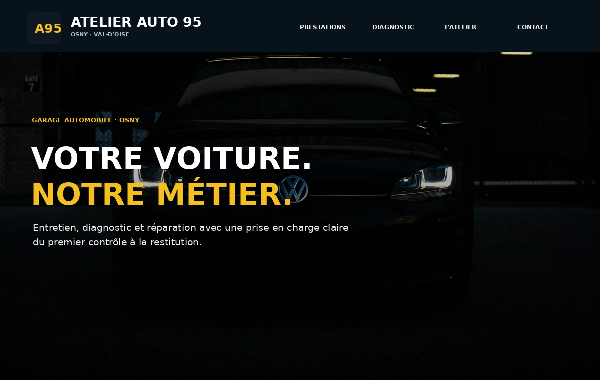 Aperçu du projet de démonstration Atelier Auto 95